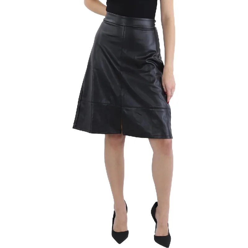 Resort Dresses for Vacation -NYDJ Womens Faux Leather A-Line A-Line Skirt