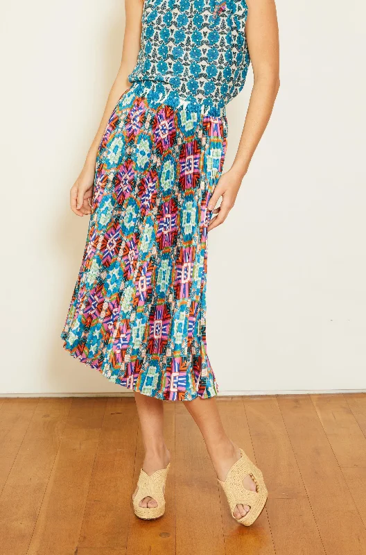 Belted Dresses for Shaping -Mia Skirt in Kaleidoscope Batik