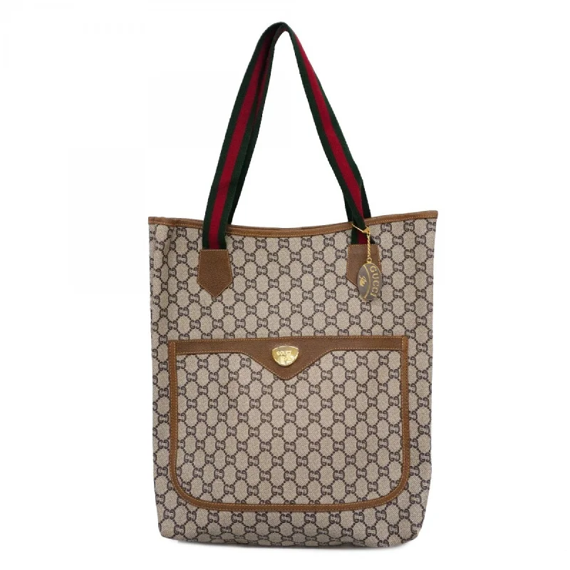 Handle bags with modern logos for branding -Gucci    Color Pvc Tote Bag (Pre-Owned)