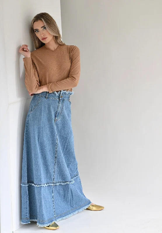 Bohemian Dresses with Tassels -Lee Denim Skirt