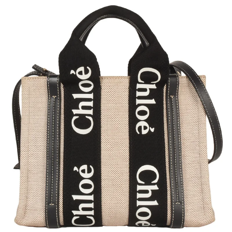 Handle bags with rustic leather for charm -Chloé   Canvas Leather Handbag Tote Bag (Pre-Owned)