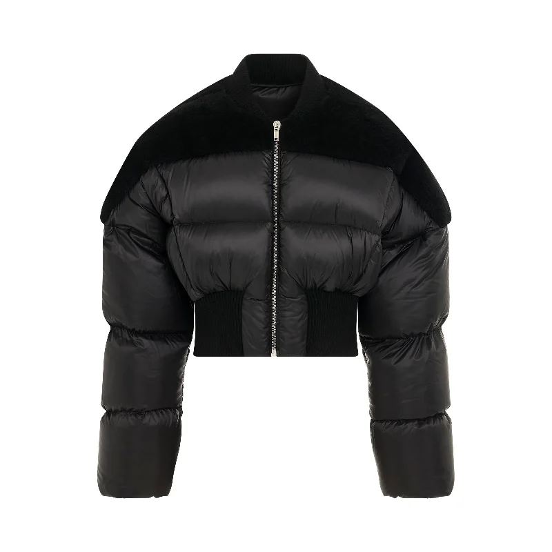 Designer backpack for high-end fashion enthusiasts -Flight Cropped Jacket in Black