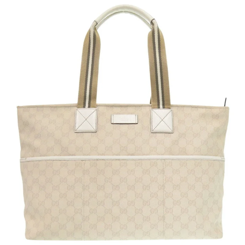 Designer handle bags with luxury logo detailing -Gucci  Gg Canvas Tote Bag (Pre-Owned)