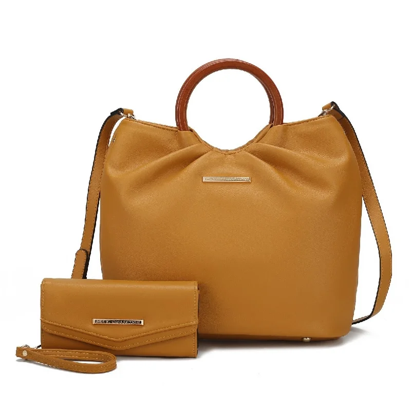 Handle bags with soft leather for luxury -Leilani Tote Bag And Wallet