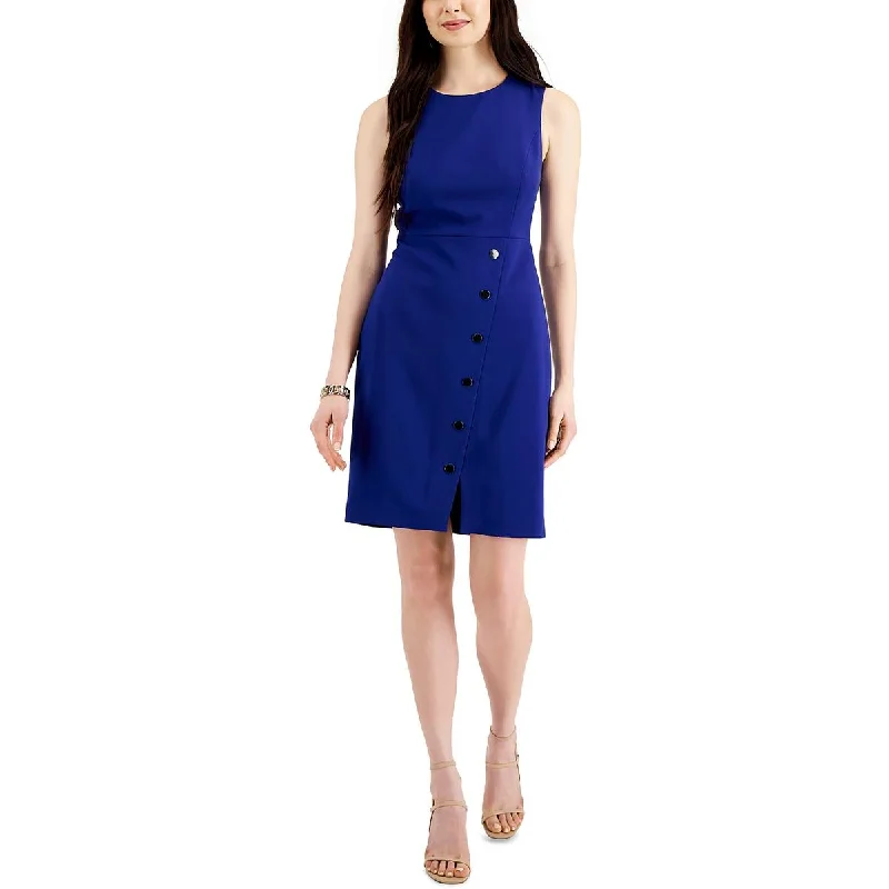 Fashionable Dresses for Style -Kasper Womens Button Sheath Wear to Work Dress