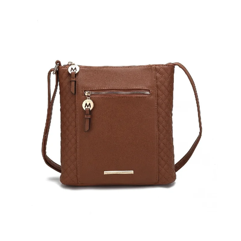 Handle bags with rustic leather for charm -MKF Collection Miranda Vegan Leather Women's Crossbody Bag by Mia K