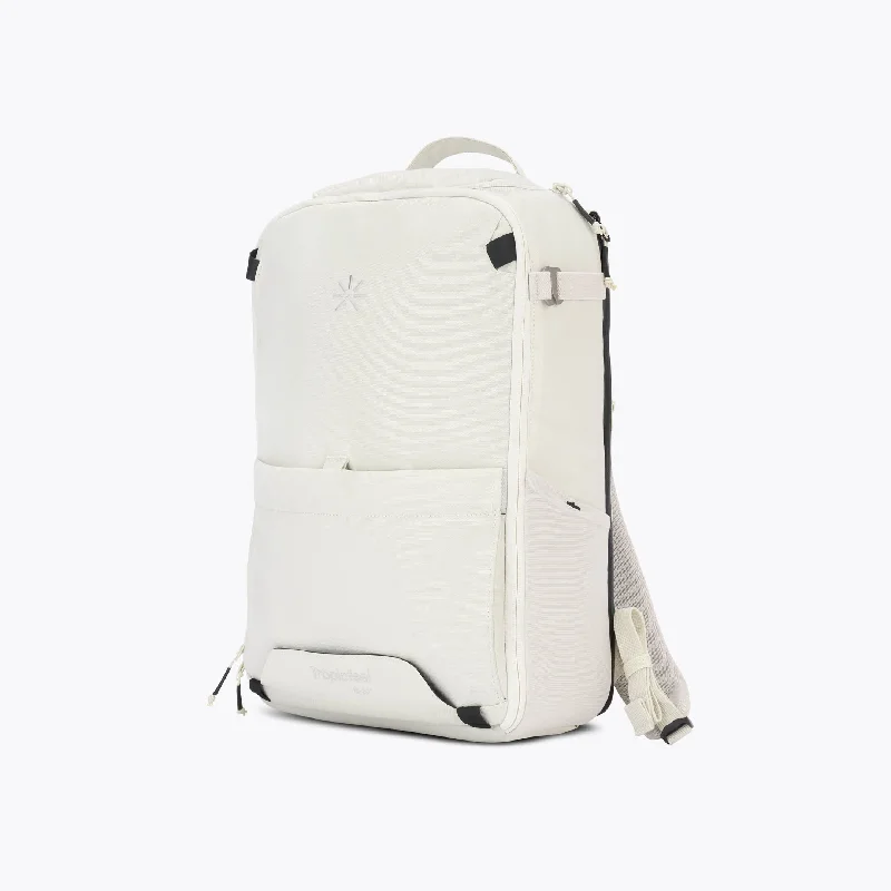 Travel backpack with built-in USB charging port -Nest Backpack 2.0 Bone White