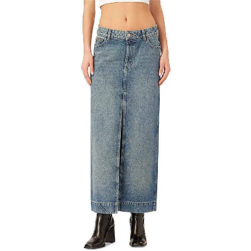 Resort Dresses for Vacation -DL1961 Womens Maxi Jean Denim Skirt