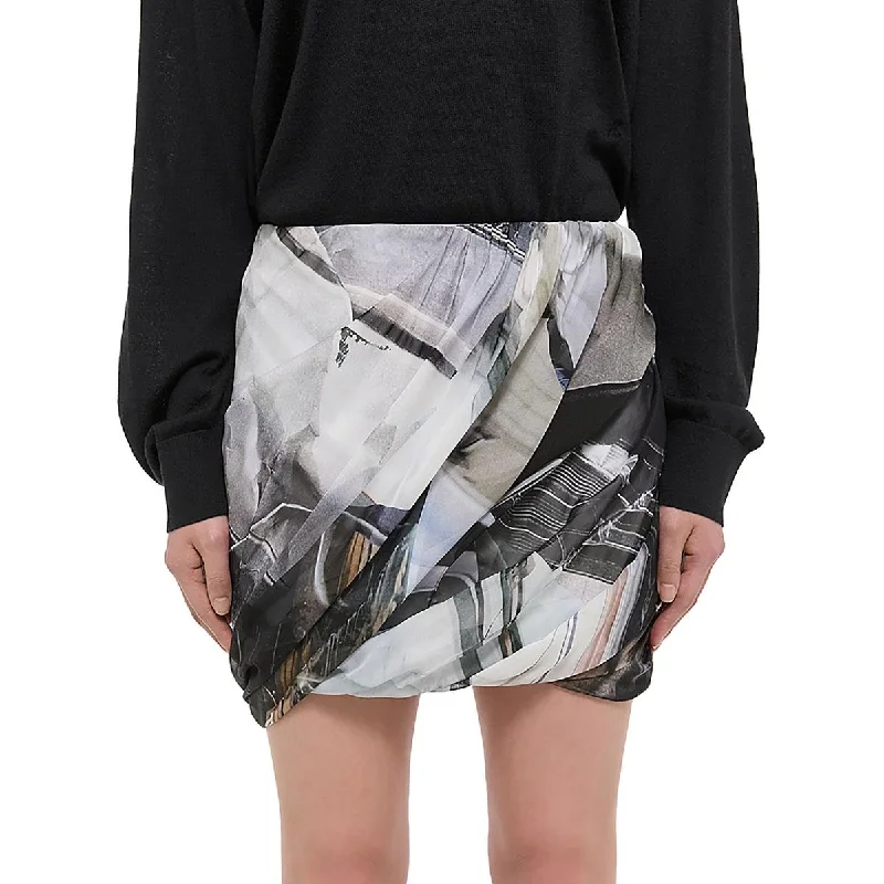 Indian Dresses with Intricacy -Helmut Lang Womens Silk Bubble Mini Skirt