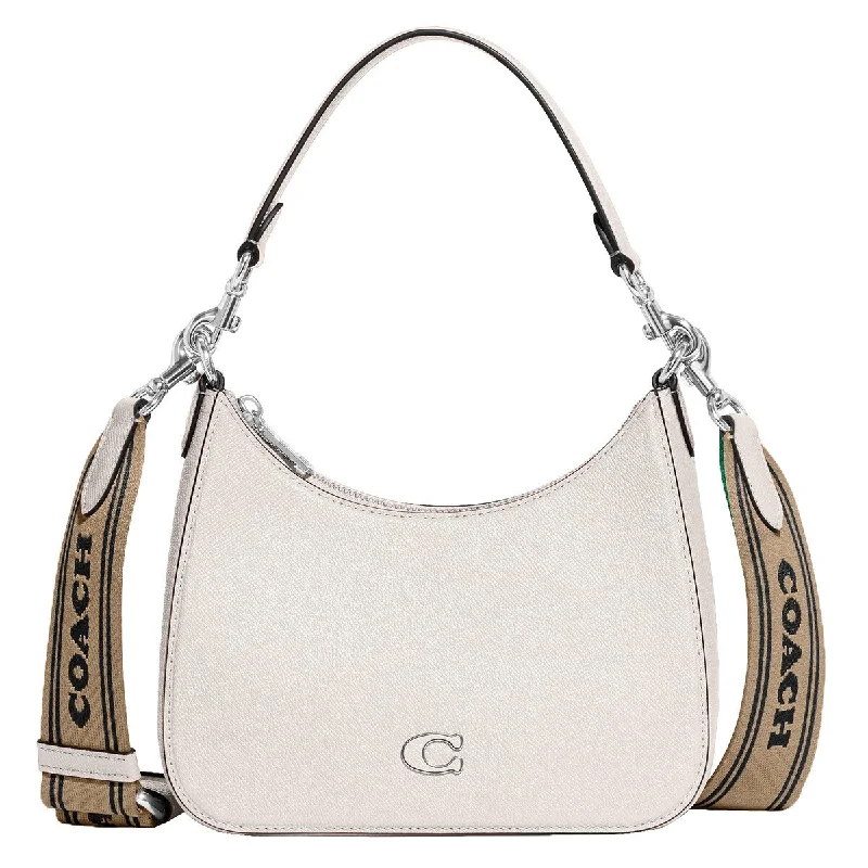 Handle bags with bright neons for visibility -Coach Hobo Crossbody in Chalk Cross Grain Leather