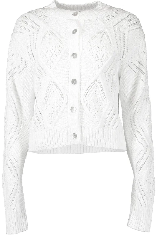 Formal - event cardigan for an elegant presence -Diamond Cable Cardigan