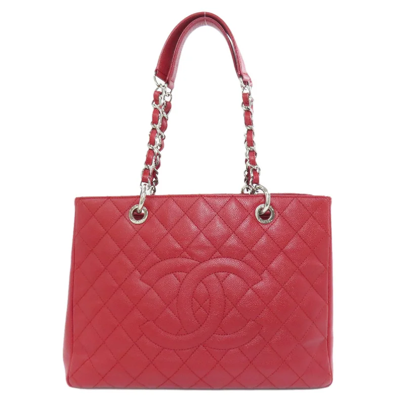 Handle bags with sturdy leather grip accents -Chanel  Caviar Leather Tote Bag (Pre-Owned)