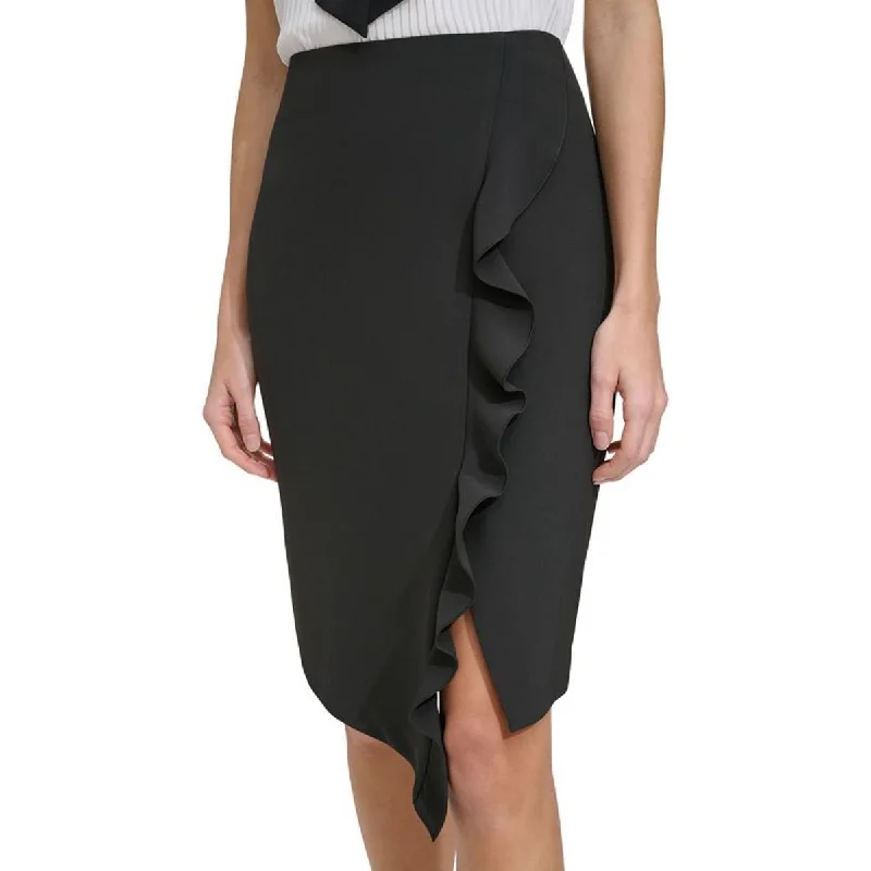 Wool Dresses for Warmth -DKNY Womens Pencil Skirt Asymmetrical