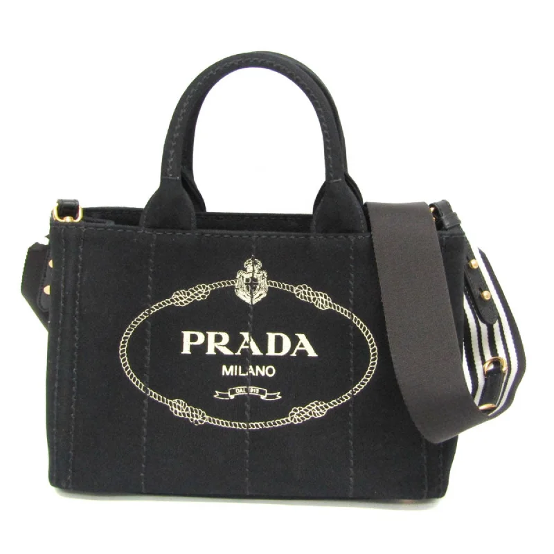 Handle bags with retro logos for charm -Prada Canapa  Canvas Shoulder Bag Tote Bag (Pre-Owned)