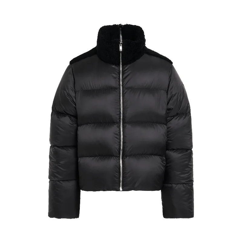 Reinforced bottom backpack for heavy load durability -Moncler x Rick Owens Cyclopic Jacket in Black