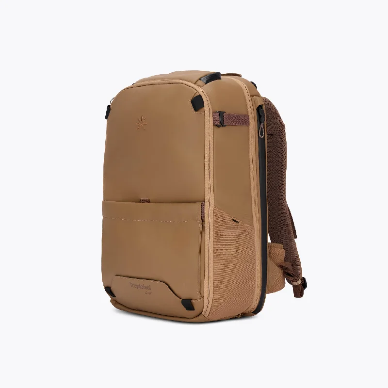 Breathable mesh backpack for hot weather hiking -Hive Backpack 2.0 Desert Brown