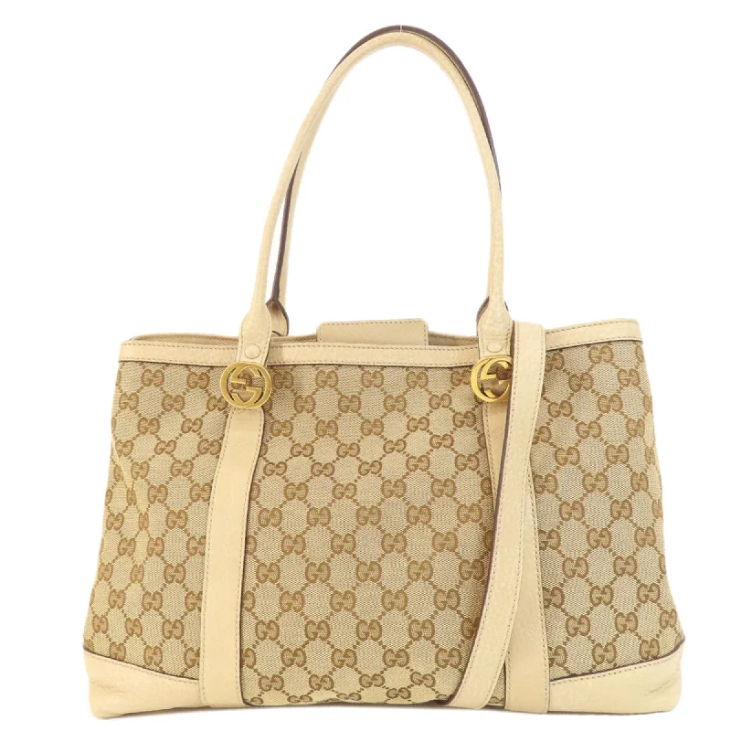 Handle bags with tropical prints for summer -Gucci Miss Gg  Canvas Tote Bag (Pre-Owned)