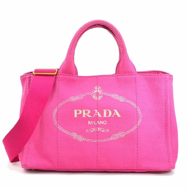 Handle bags with retro logos for charm -Prada  Canvas Handbag Tote Bag (Pre-Owned)