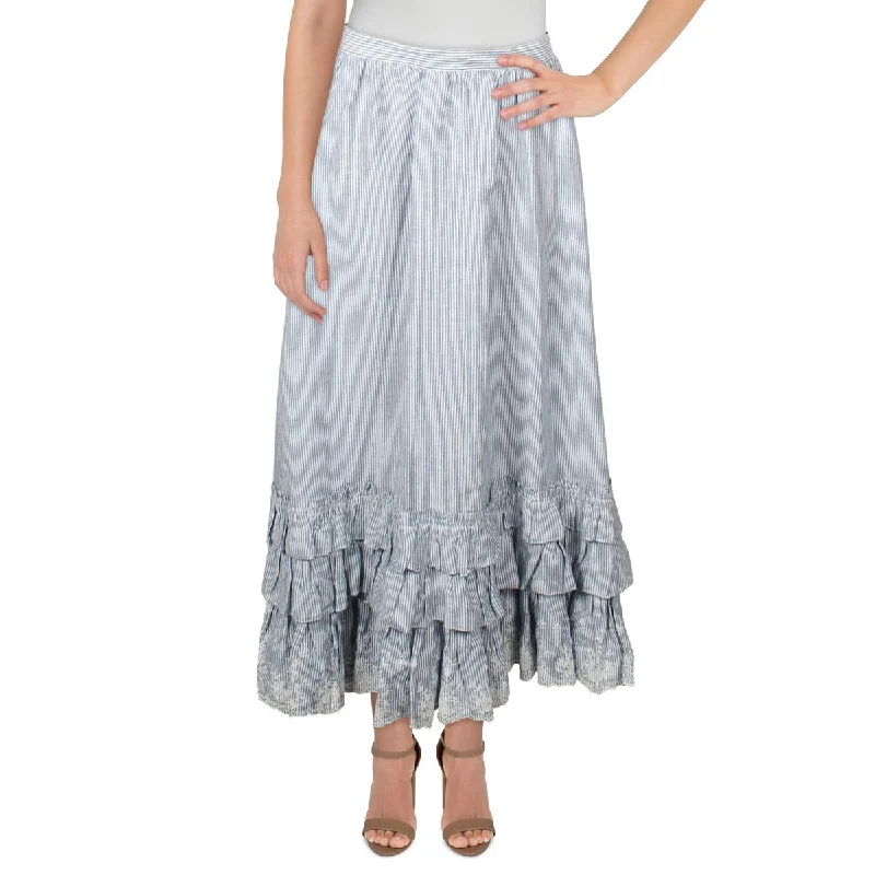 Prom Dresses for School Dance -Polo Ralph Lauren Womens Linen Emboirdered Skirt