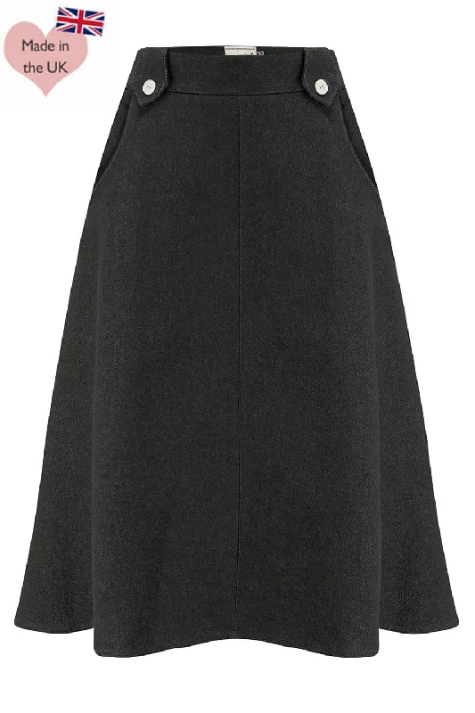 Party Dresses for Celebration -Monroe Skirt in Black Denim