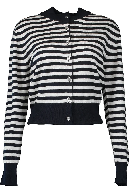 Casual - cardigan for everyday wear -THE AUBREY CARDIGAN - NAVY STRIPE