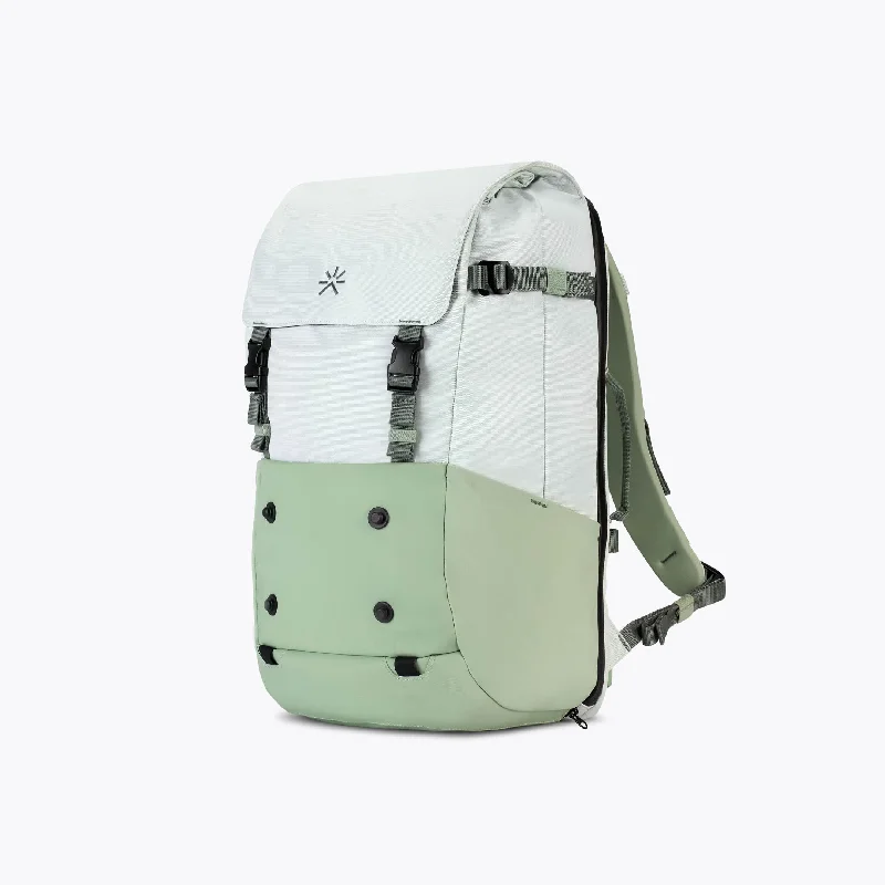 Durable travel backpack with reinforced stitching strength -Shell Backpack Swamp Green