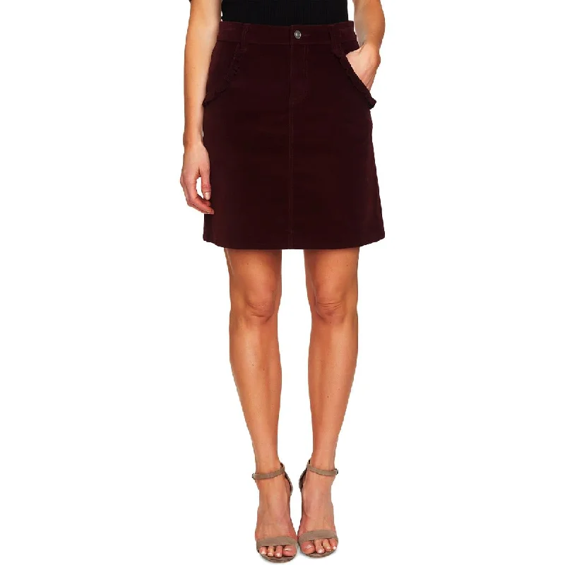 Graduation Dresses for Milestone -CeCe Womens Corduroy Ruffled Mini Skirt