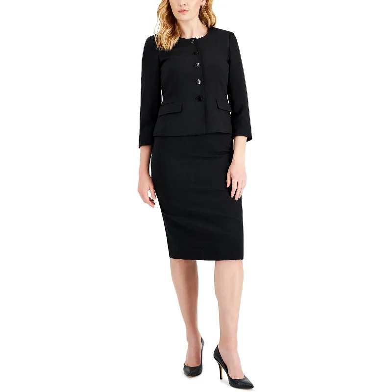 High-waisted Dresses for Flatter -Le Suit Womens Textured  Pencil Skirt