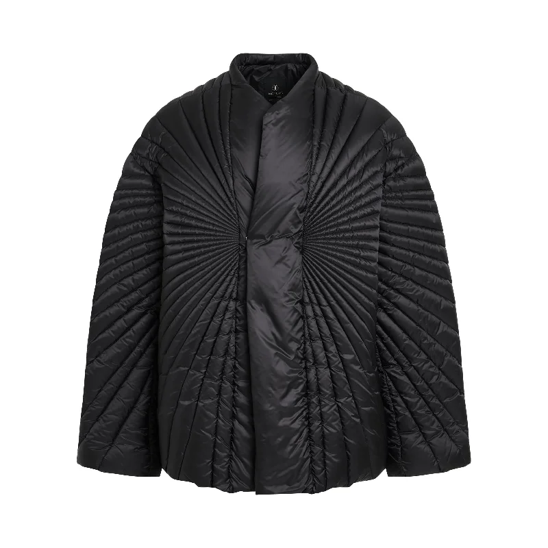 Designer backpack for high-end fashion enthusiasts -Moncler x Rick Owens Radiance Jacket in Black