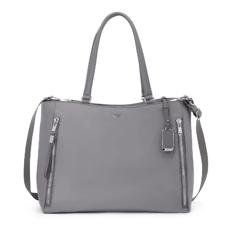 Handle bags with vintage vibes for nostalgia -TUMI Voyageur Valetta Large Tote Fog