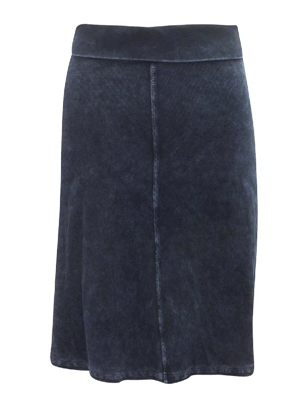 Sleeveless Dresses for Coolness -Hard Tail Junior Ribbed Rolldown Knee Skirt CS-88