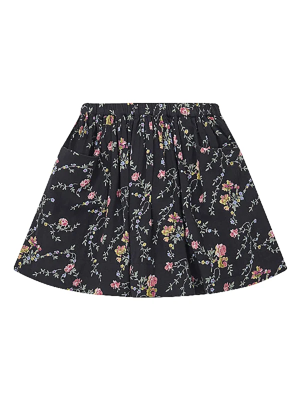 Birthday Dresses for Celebration -Bonton Romantic Print Gauze Skirt