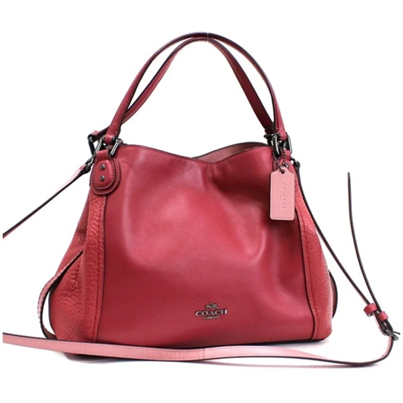 Handle bags with bright neons for visibility -Coach  Leather Shoulder Bag Tote Bag (Pre-Owned)