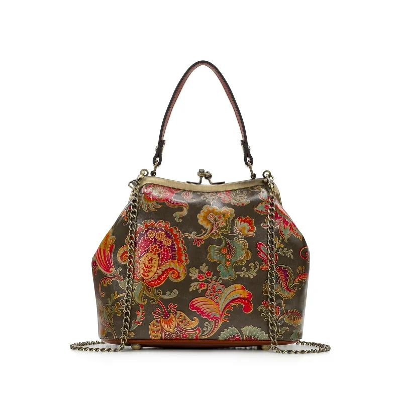 Handle bags with neutral tones for versatility -Patricia Nash Laureana Frame Handbag Vintage Italian Floral Paisley