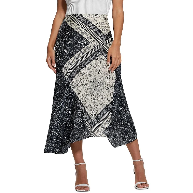 Embroidered Dresses for Detailed -Guess Womens Katrina Asymmetric Long Asymmetrical Skirt