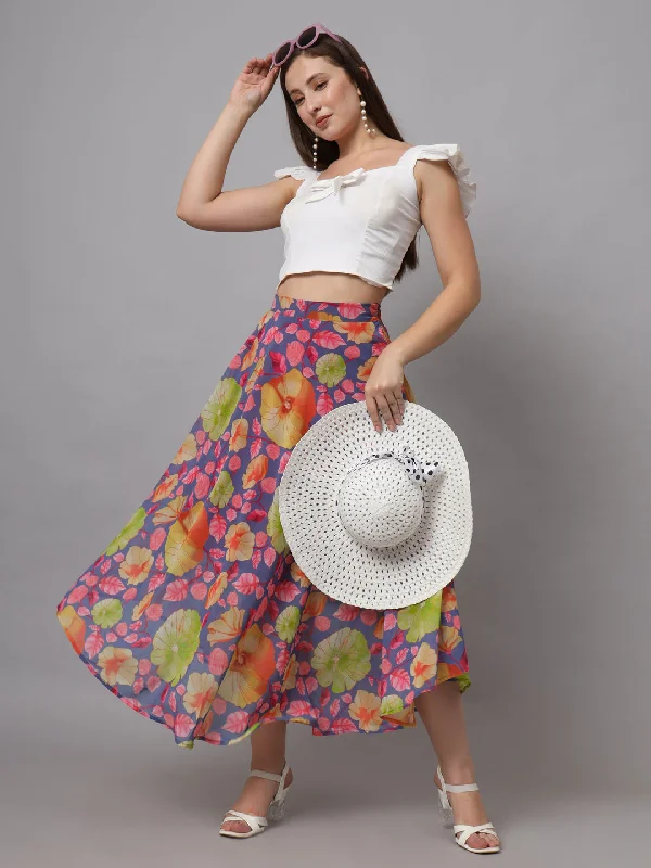 Sheath Dresses for Sophisticated -Women Floral Printed Maxi Skirt