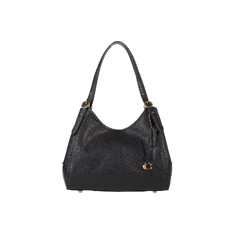 Handle bags with artistic prints for creativity -COACH Soft Pebble Leather Lori Shoulder Bag Black