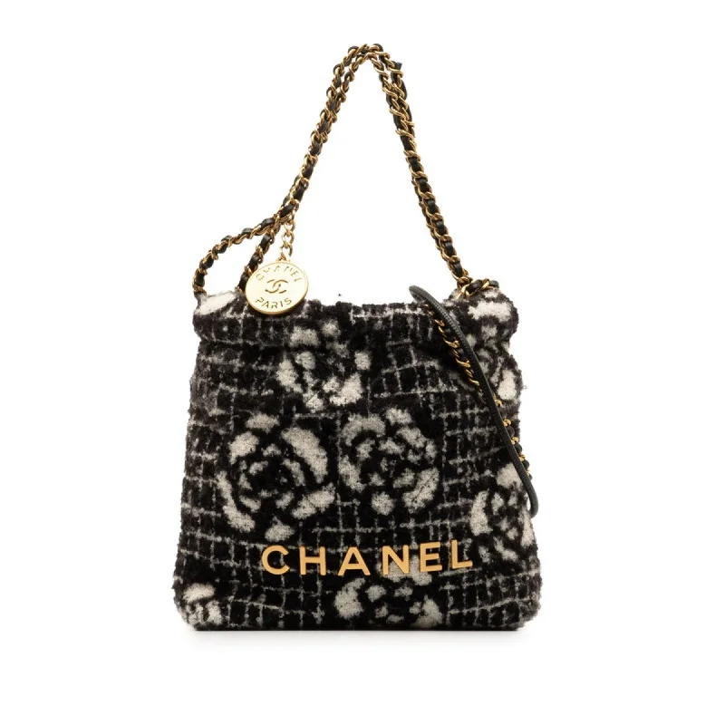 Handle bags with sleek silhouettes for fashion -Chanel   Cotton Shoulder Bag Tote Bag (Pre-Owned)