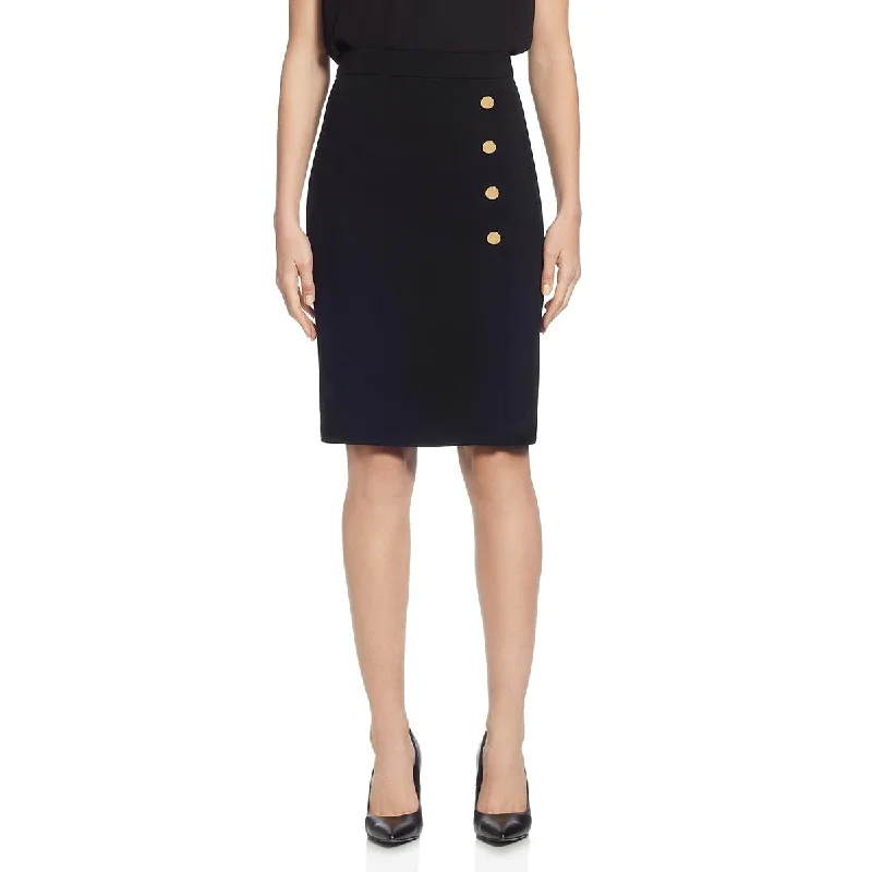 Punk Dresses with Spikes -Tahari Womens Button Knee-Length Pencil Skirt