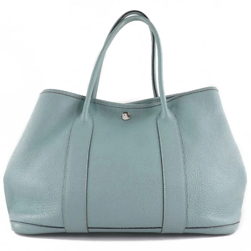 Handle bags with minimalist sleek silhouettes -Hermes Garden blue Lin blue Negonda Leather Tote Bag (Pre-Owned)