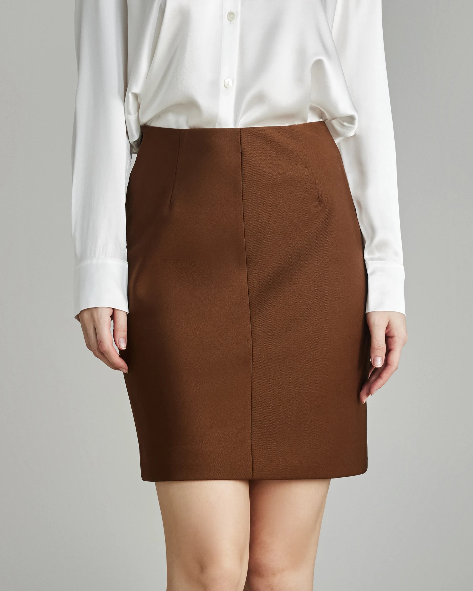 Office Dresses for Business -Classic Wool Mini Skirt