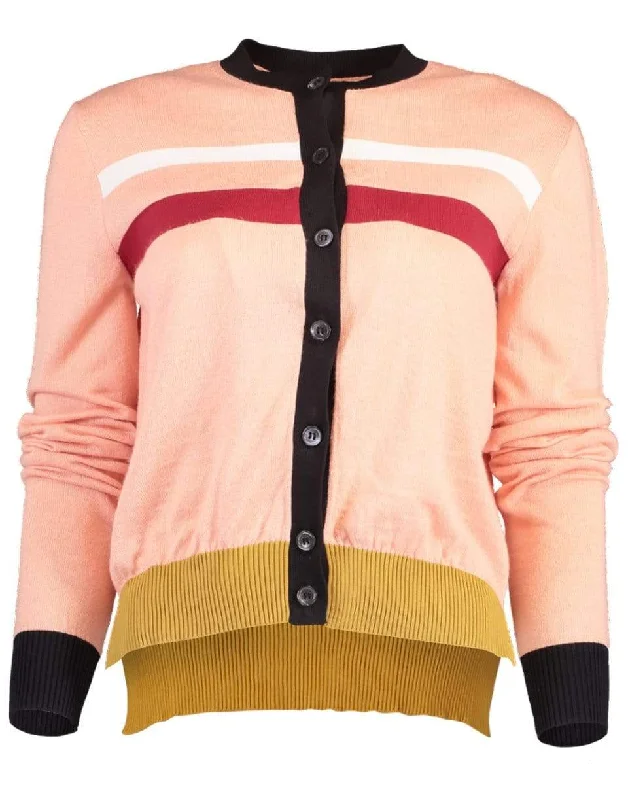 School - cardigan for a stylish campus look -Horizontal Striped Cardigan