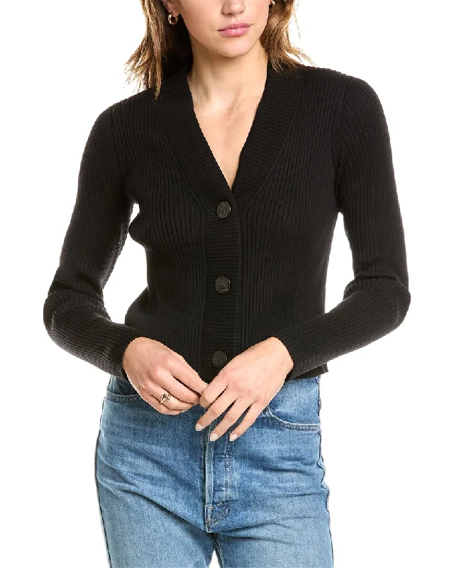 Office - appropriate cardigan for work -Vince Ribbed Wool Cardigan