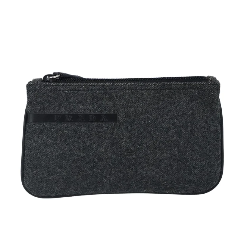 Large handle bags with spacious interior compartments -Prada Sports  Wool Clutch Bag (Pre-Owned)