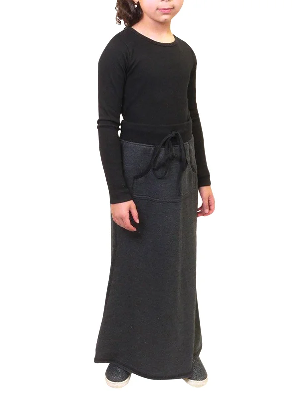 Strapless Dresses for Glamorous -Hard Tail Junior Long Fleece Skirt PF-74