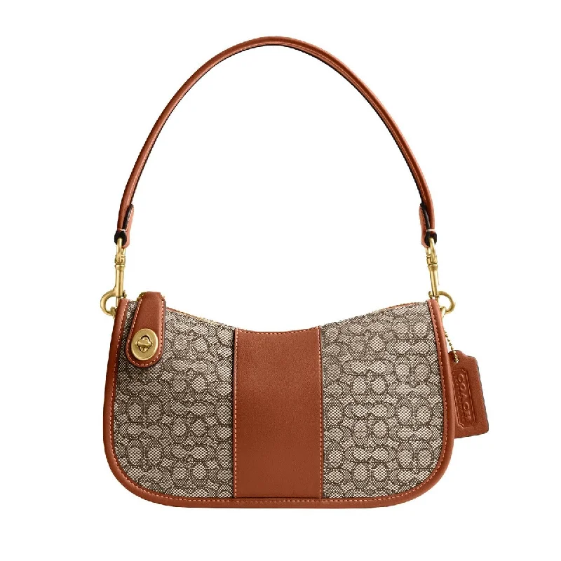 Handle bags with modern logos for branding -Coach Originals Mini Signature Jacquard Swinger Bag