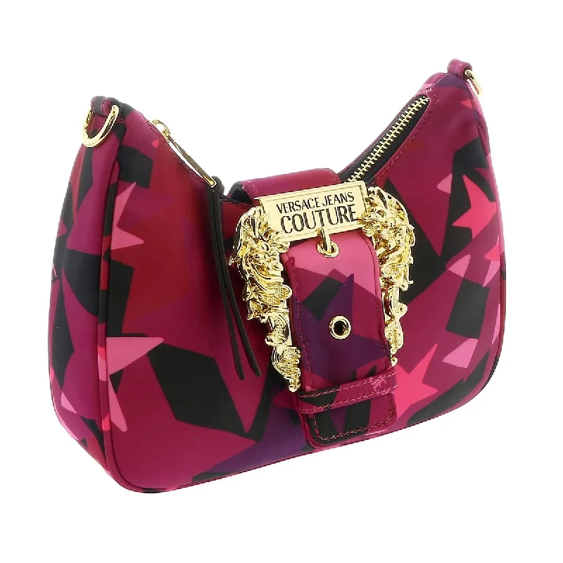 Handle bags with wide openings for access -Versace Jeans Couture Crimson/Multi Patterned Hobo Shoulder Bag for womens