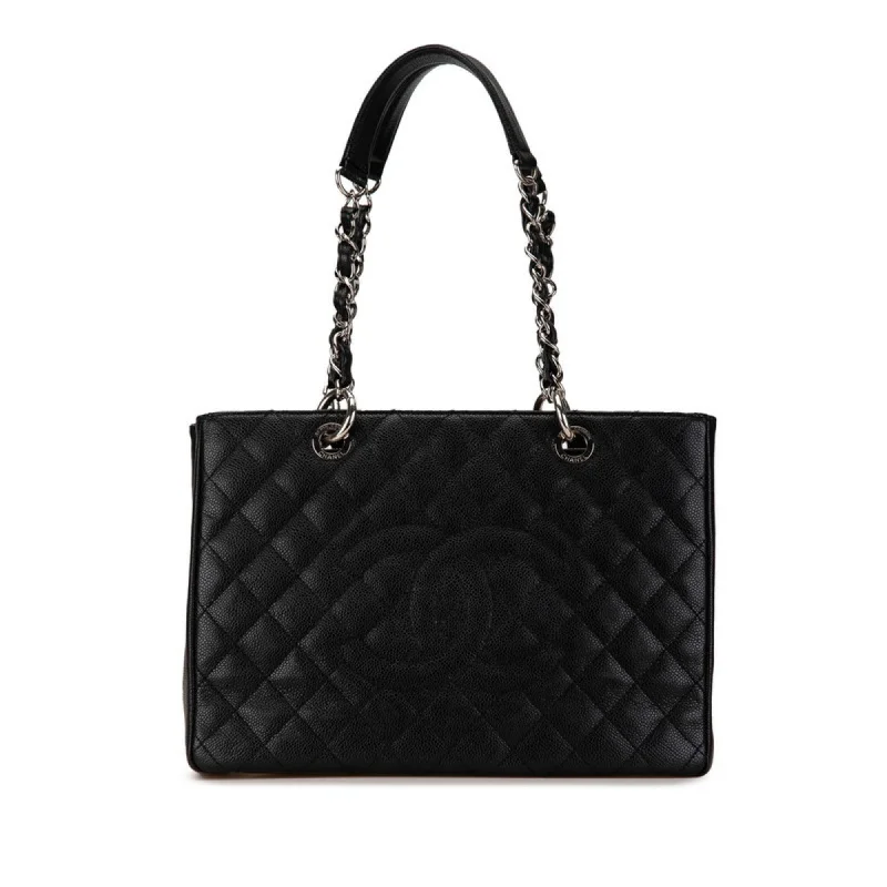 Foldable handle bags for easy storage convenience -Chanel  Caviar Leather Shoulder Bag Tote Bag (Pre-Owned)