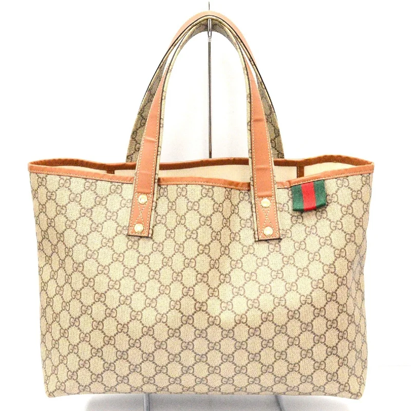 Handle bags with metallic finishes for shine -Gucci Sherry Line  Pvc Tote Bag (Pre-Owned)