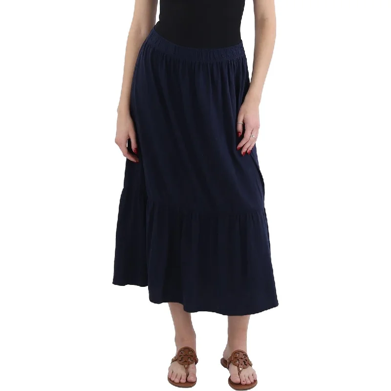 Patchwork Dresses for Bohemian -Nic + Zoe Womens Midi Tiered Midi Skirt